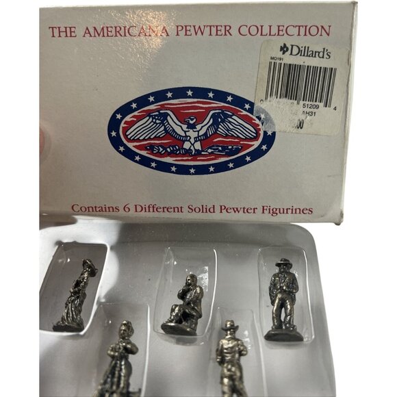 The Americana Pewter Collection 6 Figurines Solid Pewter 1993 - Picture 6 of 9